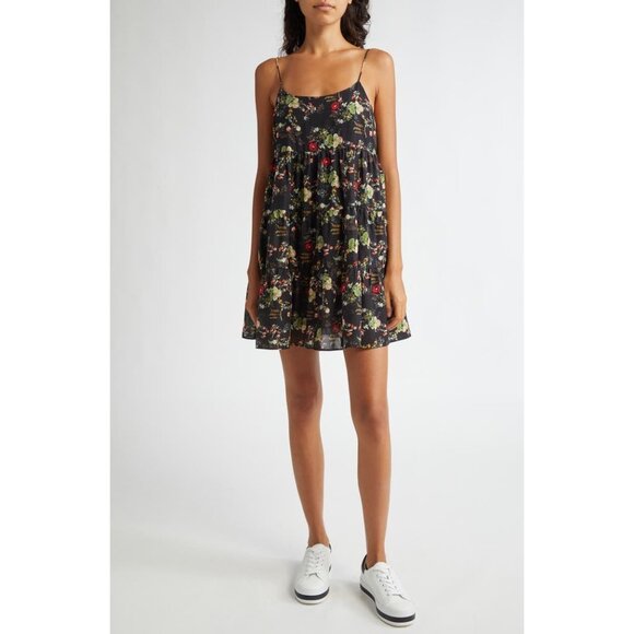 Alice + Olivia Collen Floral black Mini dress size 8 - Picture 12 of 12